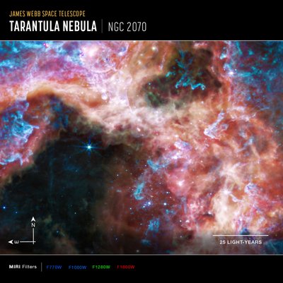 30 Doradoos (Beyond Compass Image) af James Webb Space Telescope (NASA)