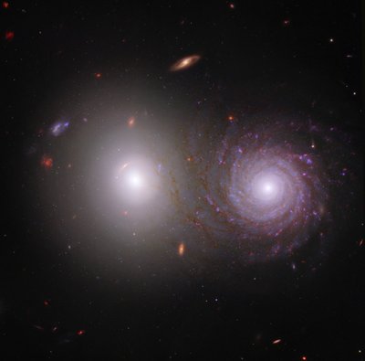 Interagerende galakser VV 191 (Webb og Hubble Composite Image) af James Webb Space Telescope (NASA)