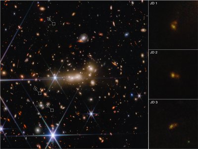 MACS0647 (NIRCam-billede) af James Webb Space Telescope (NASA)