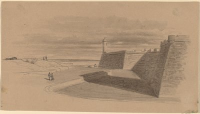 Moat ved Fort Marion, Florida af James Wells Champney