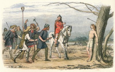 Edmund, konge af East Anglia, dræbt af danskerne, 9. århundrede 1864 af James William Edmund Doyle