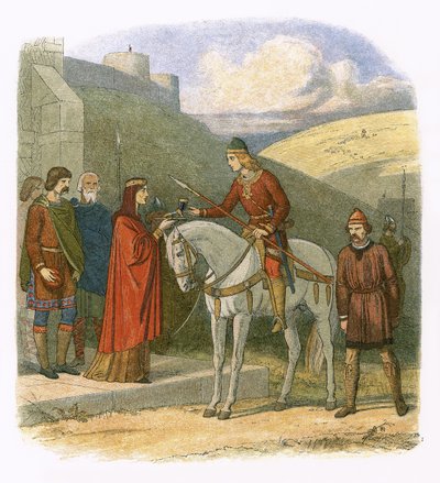 Edward myrdet på Corfe af James William Edmund Doyle