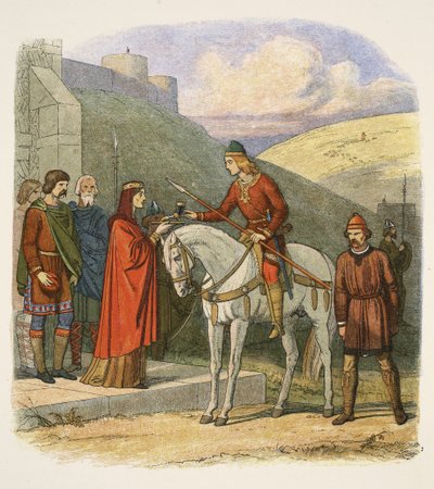 Edward myrdet på Corfe, 18. marts 978, fra A Chronicle of England BC 55 til AD 1485, pub. London, 1863 af James William Edmund Doyle