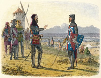 Edward nægter hjælp til sin søn i Crecy, 1346 1864 af James William Edmund Doyle
