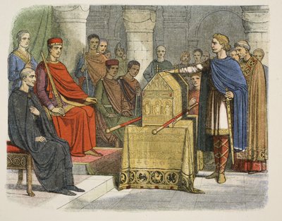Harold II sværger troskab til hertug Vilhelm af Normandiet af James William Edmund Doyle