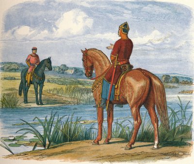 Henry og Stephen konfererer over Themsen, 1153 1864 af James William Edmund Doyle