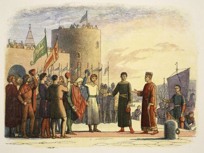 Henry i Waterford, Irland, 18. oktober 1172, fra A Chronicle of England BC 55 til AD 1485, pub. London, 1863 af James William Edmund Doyle