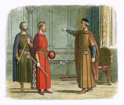 Kong Edward I truer herremarskalen af James William Edmund Doyle