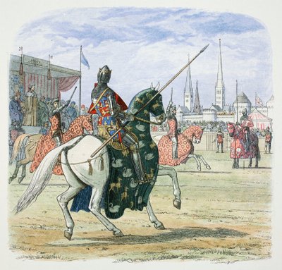 Kong Richard II stopper duellen mellem hertugerne af Hereford og Norfolk, 1398 1864 af James William Edmund Doyle