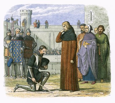 Møde mellem Richard II og Henry Bollinbroke, hvor Henry kræver tronen af James William Edmund Doyle