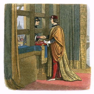 Møde mellem kong Edward IV og Ludvig XI af Frankrig i Pecquigny af James William Edmund Doyle