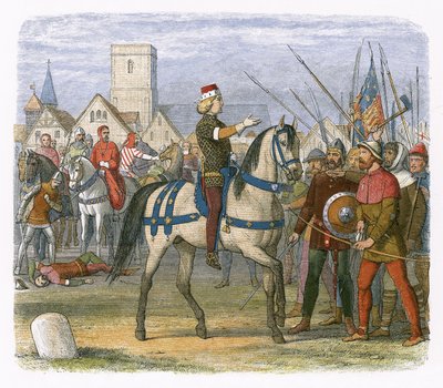 Richard overtager kommandoen over oprørerne i bondeoprøret af James William Edmund Doyle