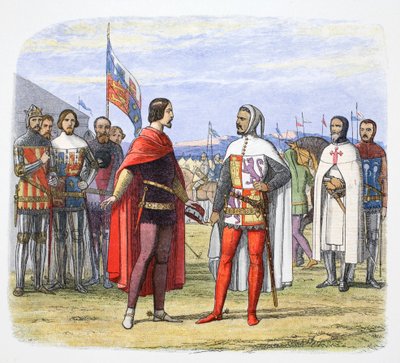 Den Sorte Prins aftvinger en amnesti fra Pedro den Grusomme, Spanien, 1367 1864 af James William Edmund Doyle