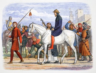 Thomas, jarl af Lancaster, bliver ført til henrettelse, Pontefract, Yorkshire, 1322 1864 af James William Edmund Doyle