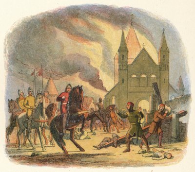William får en dødelig skade ved Mantes, 1087 1864 af James William Edmund Doyle