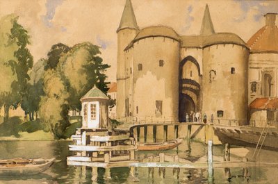Gateway of Brugge (akvarel) af James Wright
