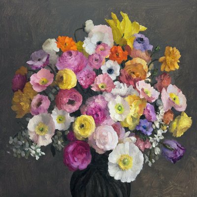 Farverig blomsterbuket af James Zamora