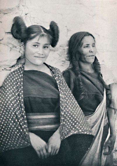 En Arizona Hopi-pige og hendes mor, 1912 af James and Pierce