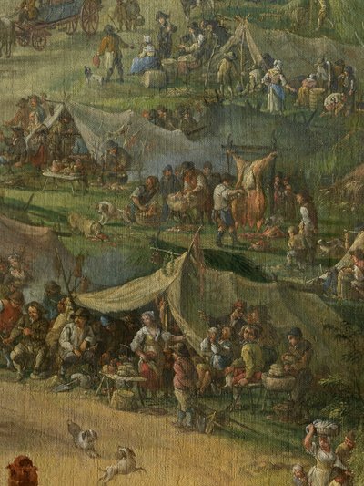 Detalje af udgravning af Gent-kanalen (olie på lærred) af Jan Anton Garemyn