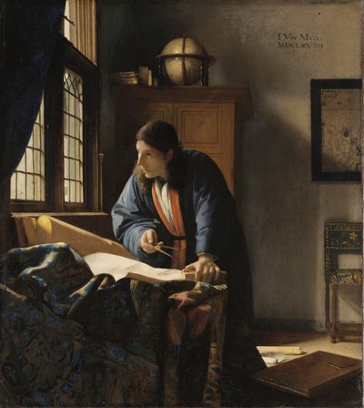 Geografen af Jan (1632 75) Vermeer