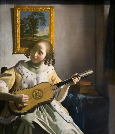 Guitarspilleren, ca. 1672 (olie på lærred) af Jan Vermeer van Delft