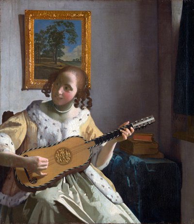 ""Guitarspilleren" (Guitarspilleren) Maleri af Jan Vermeer (Johannes) (1632-1675) - 1672 - Olie på lærred - Størrelse 53x46,3 cm Kenwood House af Johannes Vermeer