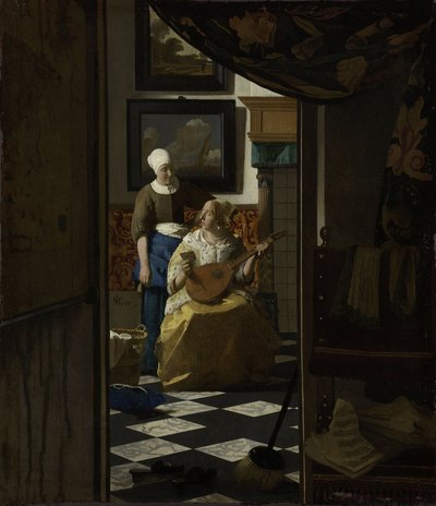 Kærlighedsbrevet, ca. 1669-70 (olie på lærred) af Johannes Vermeer