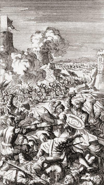 Osmannernes belejring af Nicosia, Cypern af Jan (after) Luyken