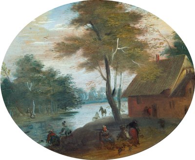 Flodscene af Jan (follower of) Brueghel