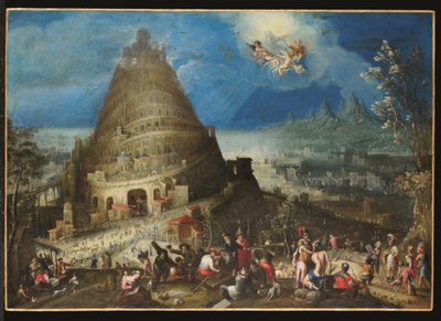 Babelstårnet, ca. 1650 (olie på lærred) af Jan (follower of) Brueghel