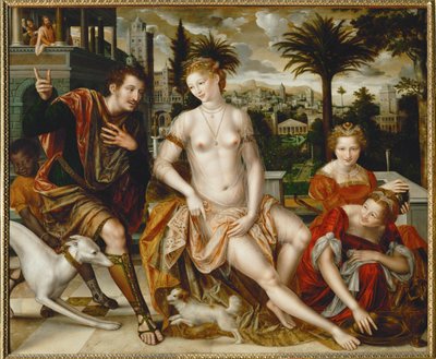 David og Bathseba ... af Jan (manner of) Massys