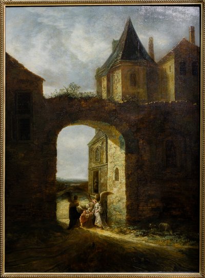 Tre engles tilsynekomst for Abraham af Jan Aertsen Marienhof