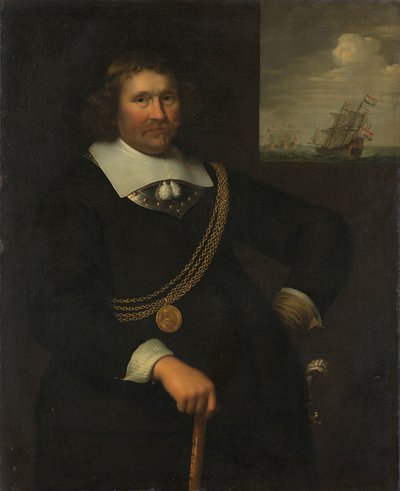 Portræt af Jan Cornelisz Meppel, løjtnant-admiral af Holland og Vest-Friesland af Jan Albertsz. Rotius