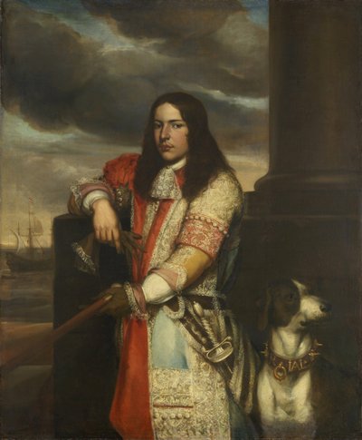 Hollandsk: Engel de Ruyter (1649-83). Viceadmiral, søn af Michiel Adriaensz de Ruyter Portræt af Engel de Ruyter af Jan Andrea Lievens