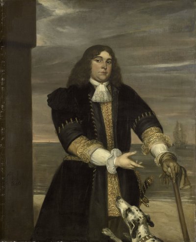 Jan van Gelder (1647-73), flådekaptajn, stedsøn eller Michiel Adriaensz de Ruyter af Jan Andrea Lievens