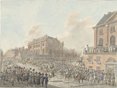 Louis Napoleons ankomst til Amsterdam den 20. april 1808 af Jan Anthonie Langendijk Dzn (signed by artist)