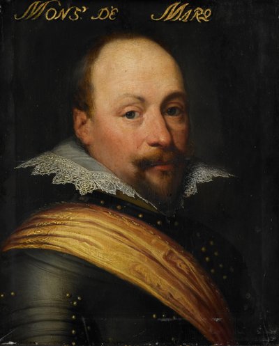 Portræt af Daniël de Hertaing, Lord of Marquette, guvernør i Oostende af Jan Antonisz van Ravesteyn (workshop of)