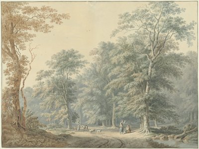 Skovudsigt med klassisk fabrikation af Jan Apeldoorn