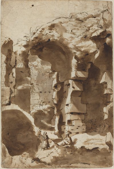 Ruinerne af Colosseum af Jan Asselijn