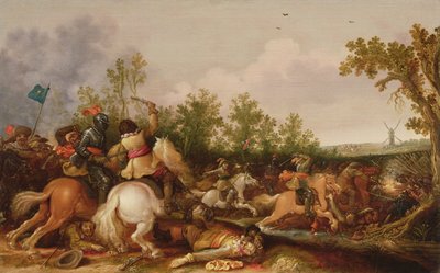 En kavaleriopgør af Jan Asselyn