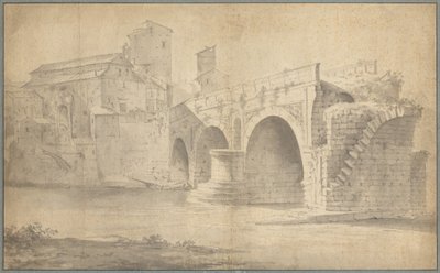 Udsigt over Ponte Rotto, Rom af Jan Asselyn