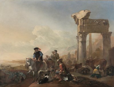 Jægere nær ruiner, 1648. af Jan Baptist Weenix