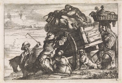 De fyre Forskellige genrer tableau (serietitel) af Jan Baptist de Wael