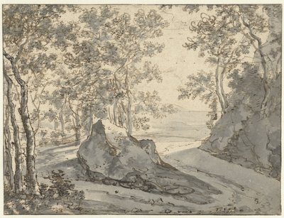 Korsvej i udkanten af ​​en skov af Jan Both (possibly)