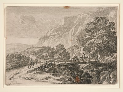 træbro. Sulmona ved Tivoli. af Jan Both