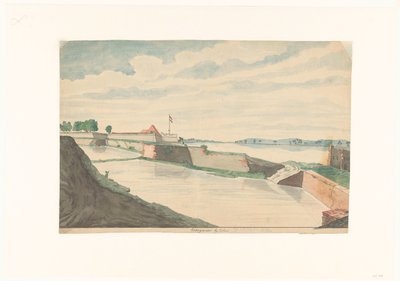 Fort Kraganoor nær Cochin af Jan Brandes (signed by artist)