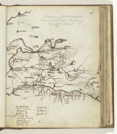 Kort over regionen mellem Doetinchem og Venlo af Jan Brandes