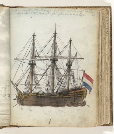 Ostindiefarer for anker af Jan Brandes