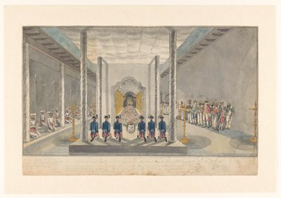 VOC-delegation ved et publikum med Kong Kandy, Sri Rajadi Raja Sinha af Jan Brandes