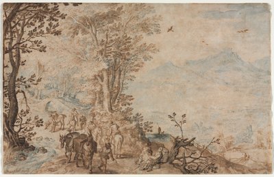 Landskab med rejsende af Jan Brueghel